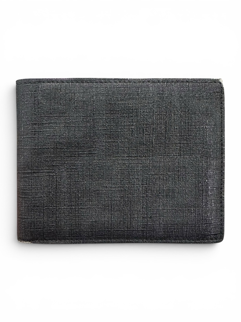 FENDI Graphite Black & Gray Zucca Coated Canvas & Leather Men’s Bifold Wallet
